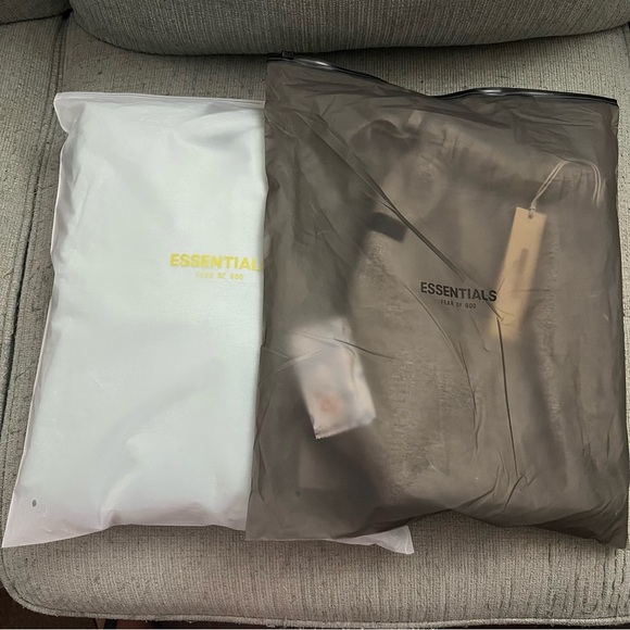 NWT Essentials Fear Of God Blue Hoodie & Dark Oatmeal Shorts Set Streetwear M - Picture 13 of 15